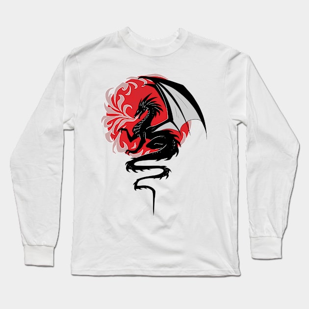 Dragon Long Sleeve T-Shirt by spectredraws